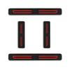 Side Step Guard Scuff Protect Sheet Car Carbon Fiber Door Guard Sticker for Daihatsu Mira Move Canvas pieces for one Parts Red Reflective Tape Gino,