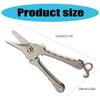 Portable Alloy Mini Scissors with Ergonomic Handle for Nose Hair Beard and Eyebrow Grooming Round Tip Nose Hair Trimmer