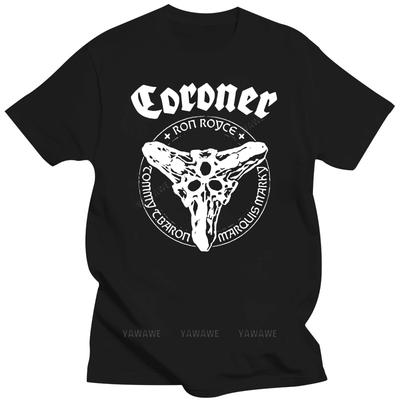 Black T Shirt for Summer Brand Tee-shirt CORONER Logo Death Metal Rock Band T-Shirt Men's Tee New Fashion Cool Casual T Shirts