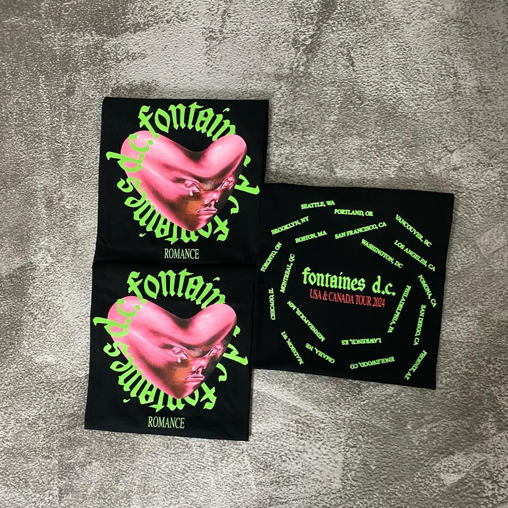 New Fontaines D.C.Romance T Shirt In The Modern World Men Clothing Harajuku T-Shirt Unisex High Quality Tops Cotton Tees Shirts