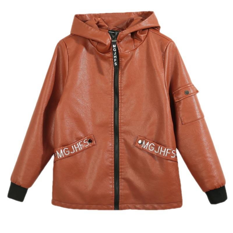 Kısa Deri Ceket Kadın Pu Deri Ceket