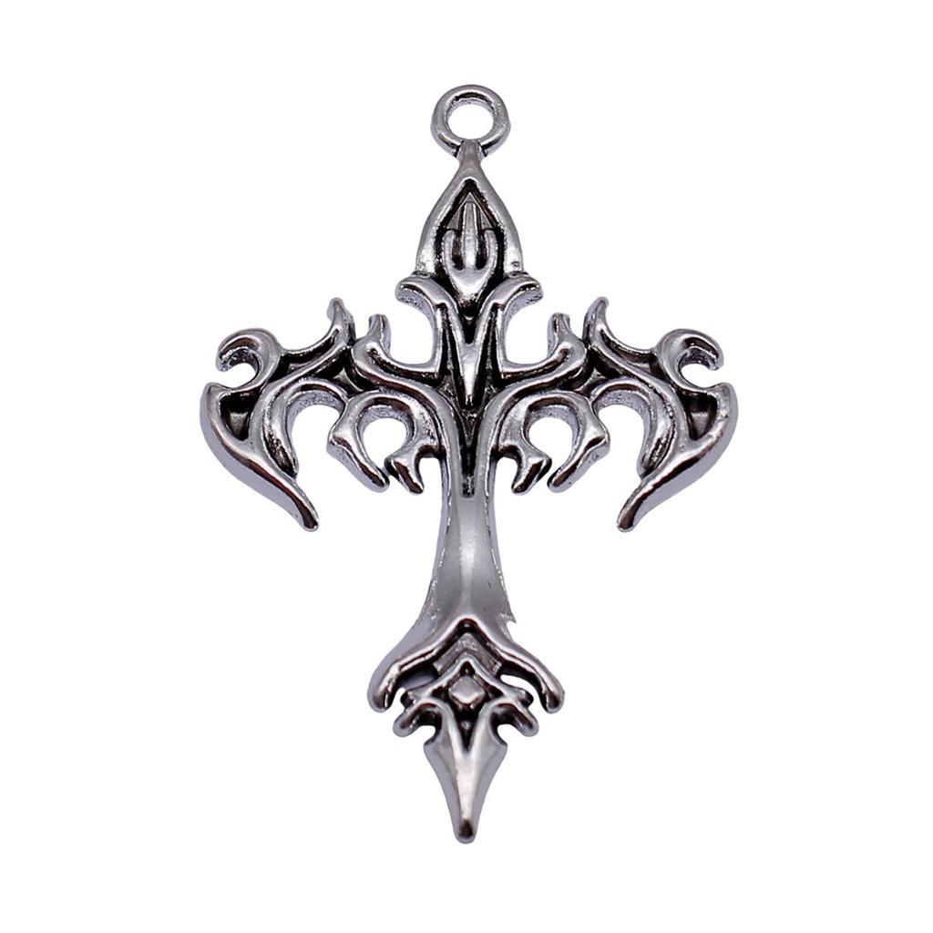 Hollow Cross Charms Multi Color Alloy Pendants For Gothic Christian Jewelry Accessories