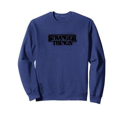 Stranger Things Black Ink Distressed Title Logo Sweatshirt