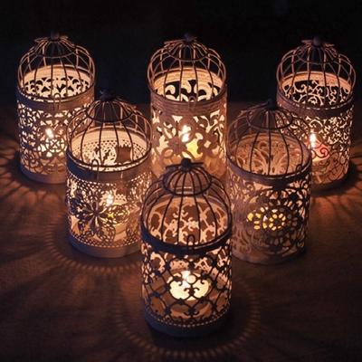 1 stücke Metall Vogelkäfig Hochzeit Kerzenhalter Laterne