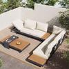 Outdoor Sofa Courtyard Leisure Villa Hotel Corner Anti Corrosion Wood Combination Outdoor Furniture