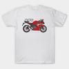 Men Black Print T-shirt Ride Cbr500R Red No-Cut Transfer Paper Print Cotton Tshirt