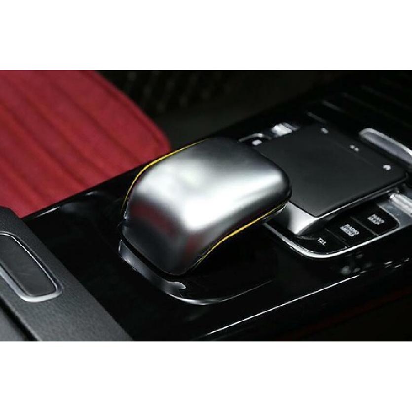 Knob Cover Gear Shift Matte Silver For Benz A-Class CLA -22 Central Console