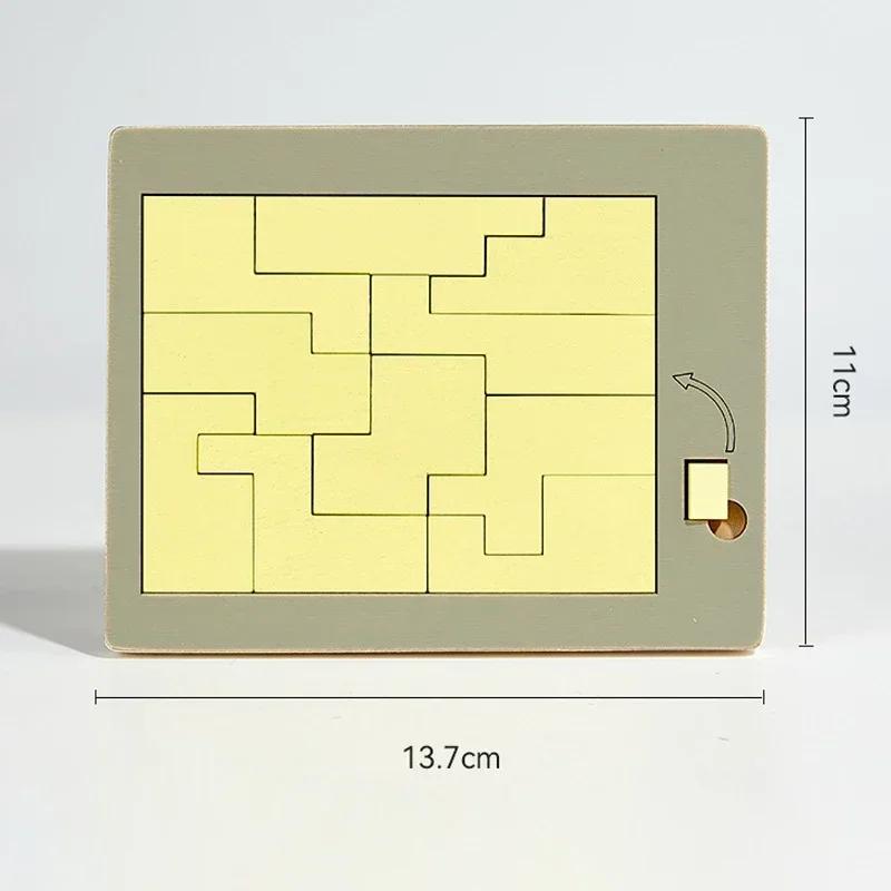 

Wooden Geometric Puzzles Challenge Impossible Brain Burning Decompression IQ Mind Brain Teaser Jigsaw Puzzle for Children