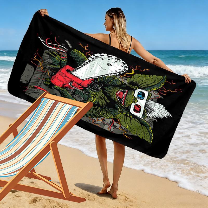Gremlins: Chaos Unleashed beach towel beach Portable for travel seaside swim Absorbent bath towel Outdoor picnic beach mat printing