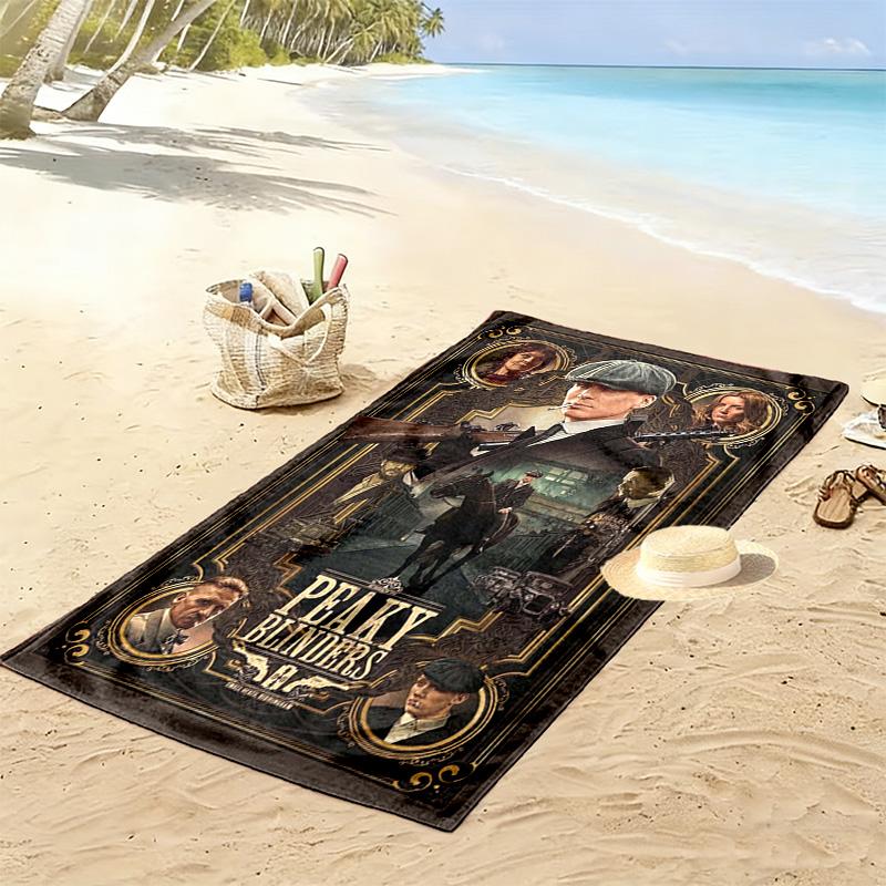 Peaky Blinders Print Beach Towel, Large Soft Quick Dry Towel for Beach Camping Swimming