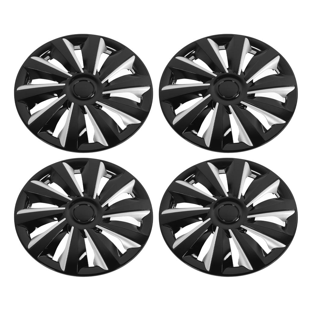 4Pcs Hubcap Wheel Cover Snap On Universal 15in Wheel Rim Cover Exterior Accessories Replacement for