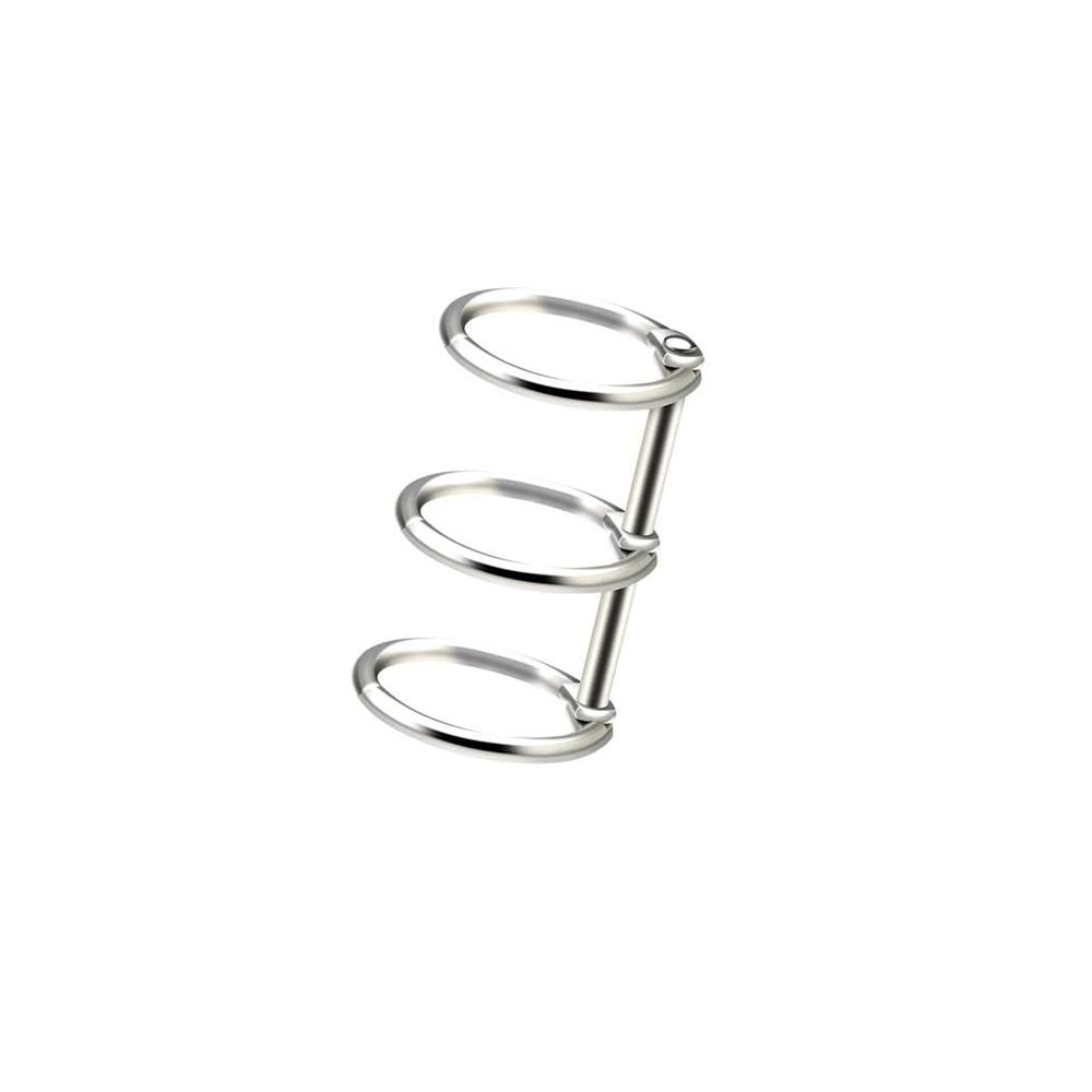 2/6/10Pcs 3 Ring Metal Loose Leaf Binders Book Rings Snap Split Hinged for DIY Travel Diary Photo Album Notebook Binding Spines
