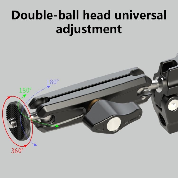 Multifunktionale Starke Klemme Kamera Fotografie Klemme 1/4 Fülllicht Halterung Klemme Doppel-Kugelkopfwinkel