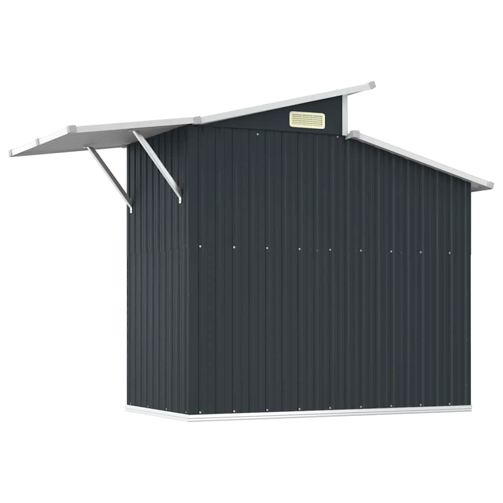 Szopa Ogrodowa, Antracytowa 270X130X208,5Cm, Stal Galwanizowana