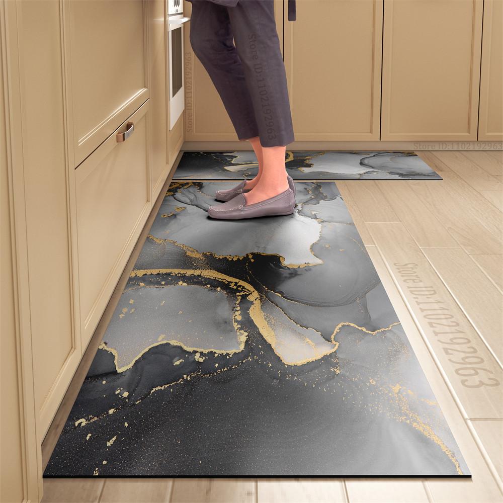 Rutschfeste Küchenmatte Lange Teppiche Kristall-Samt-Teppich für Wohnzimmer Absorbierende Fußmatten Schlafzimmer-Fußmatte Alfombra Kleine Teppiche