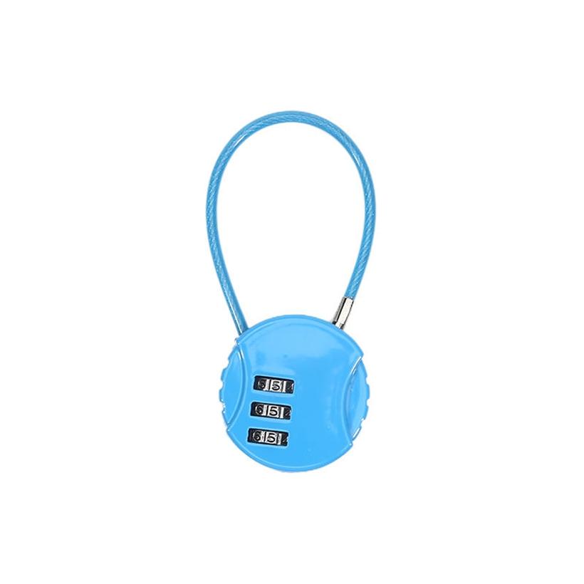 3-Digit Cable Luggage Locks Multifunctional Re-Settable Combination Padlocks Backpack Suitcase Code Locks for School Office