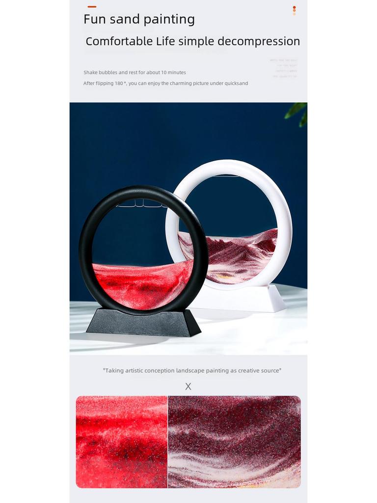 3D Quicksand Painting Ornament - Small Hill Home Decor & Stress Relief Gift