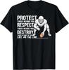 Vintage Chroń Szanuj Niszcz Ofensywny Lineman Piłka Nożna Prezent Koszulka Unisex