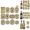 Halloween Retro Wine Bottle Decals With Pumpkin Head Stickers For Themed Event Decor