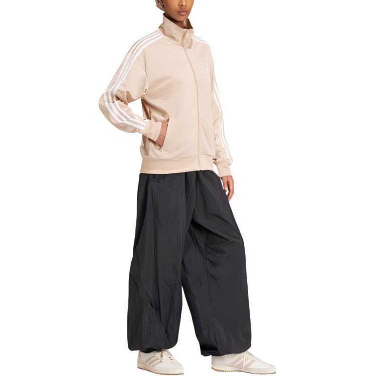 adidas Originály Adicolor Classics Volná Sportovní Mikina na Zip s Pruhy Vintage Bunda se Stojáčkem Dlouhý Rukáv Dámská Bunda IZ2758