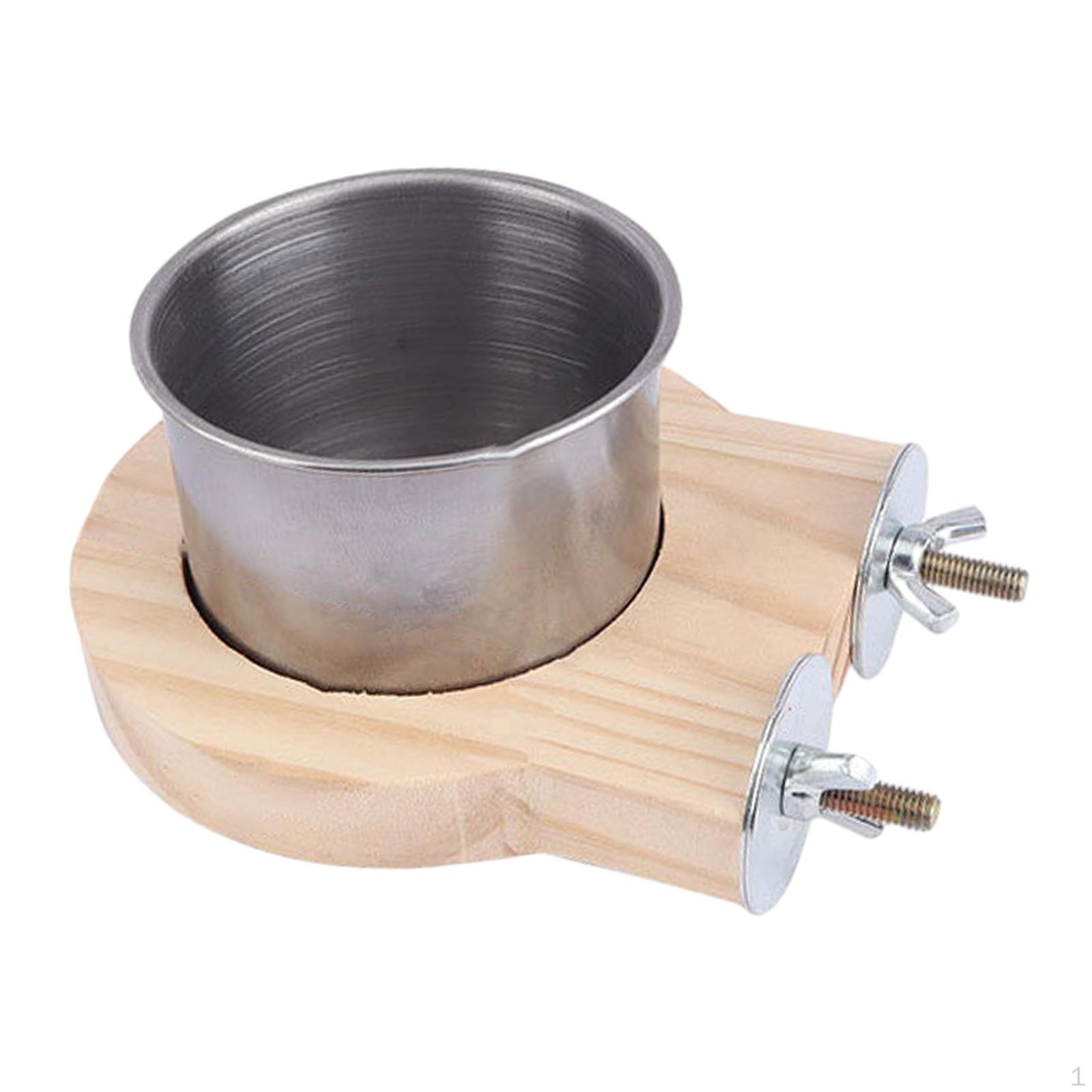 

Кормушка для птиц, деревянная подставка, лоток для мисок с едой и водой для попугаев 9.2cmx10cm