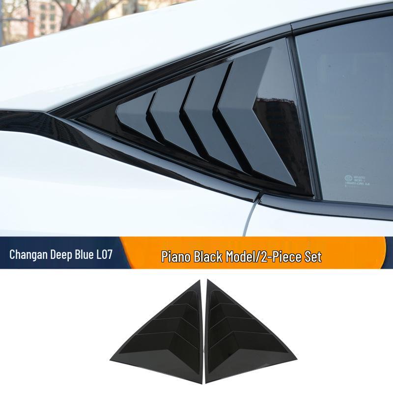 Deep Blue L07 Rear Triangle Glass Window Trim - Exterior Decoration Accessory