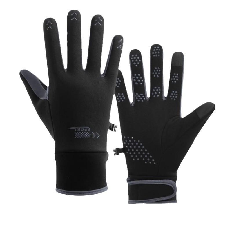 German velvet autumn and winter warm gloves women's outdoor windproof cycling sports non-slip touch screen cold-proof couple gloves men's velvet
