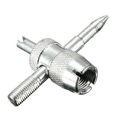 Accesorio de neumático de herramienta de reparación de válvula de neumático de 4 vías para bicicleta de camión de coche con 4 núcleos de válvula