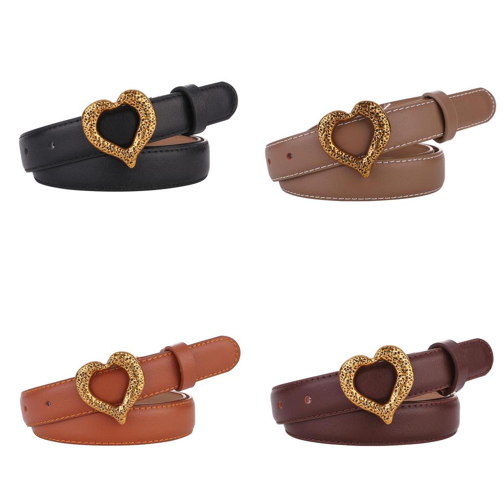 Leather Female Belt With Alloy Snap Closure For Trendy Jeans And Dress Accessory