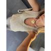 New Women's Sexy V-neck Loose Sleeveless Vest Hollow Out Knitted Sequin Casual Summer Top