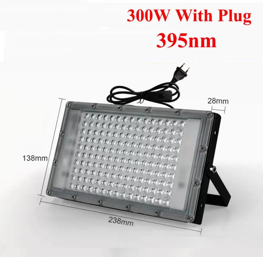 300W UV Curing Light 395NM 405nm 365nm LED Ultraviolet UV Lamp 3D Printing Spraying Painting Resin Ink UV Glue Curing Lamp