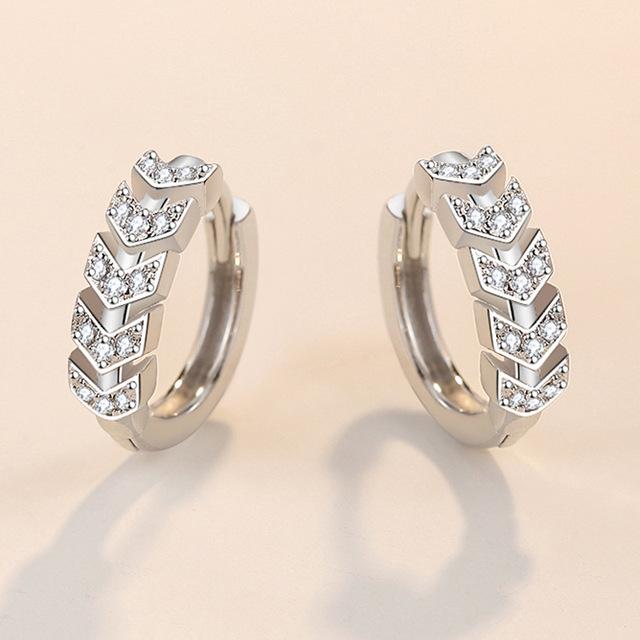 

Модные серьги из стерлингового серебра 925 пробы, серьги с кристаллами для женщин, корейские серебряные украшения, новые женские