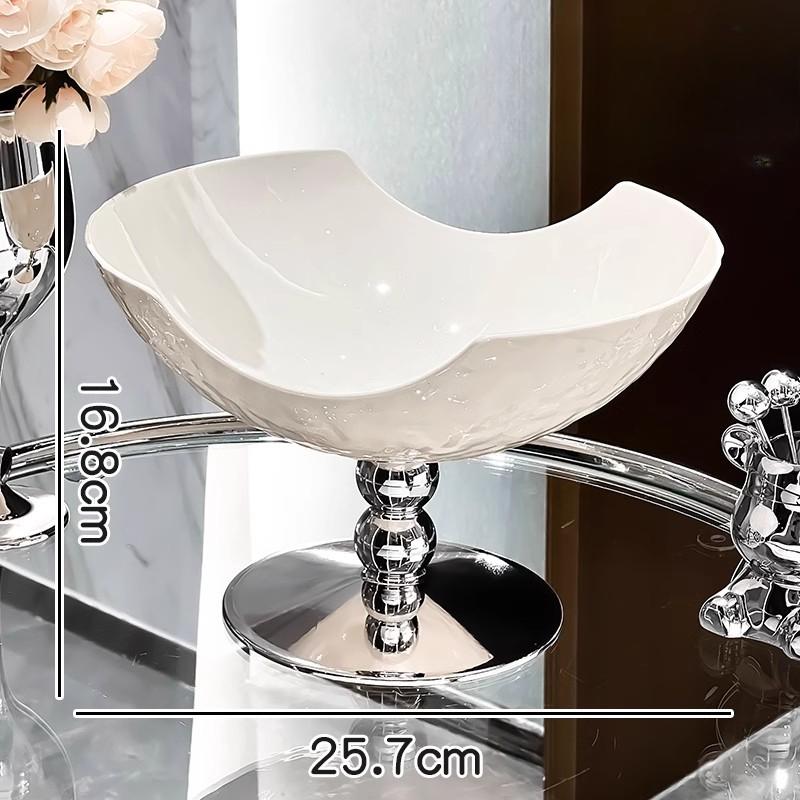 

Фруктова тарілка «Водна гладь» з високим зовнішнім виглядом для вітальні та дому, нова журнальна тарілка для кави, легка розкіш, висококласна, тарілка для розміщення фруктів, цукерок, закусок