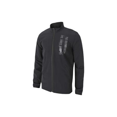 Letter Print Stand Collar Jacket Men Jackets Black FJ6149