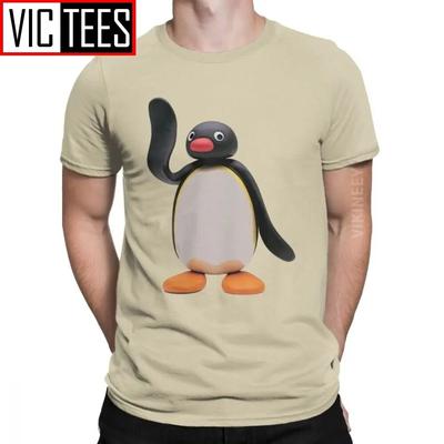 Μπλουζάκι Novelty Pingu The Penguin Unisex Βαμβακερό T-Shirt Σειρά Κινούμενα Σχέδια Meme Παιδικό 80s 90s Ρετρό Χαριτωμένο Oversized Unisex