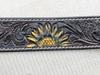 Hand Tooled Black Leather Cowboy Belt – Floral Carved Western Rodeo Belt – Full Grain Handmade Ranch Men’s Outfit
