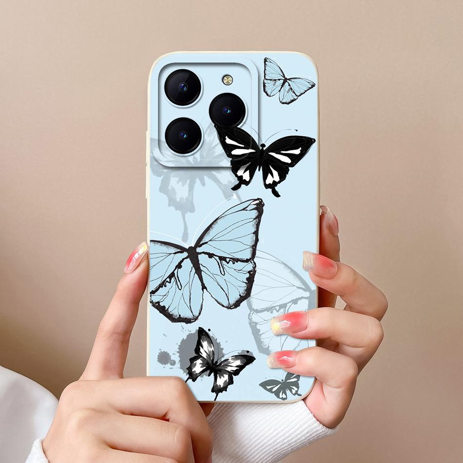 Case For Realme C61 C63 Cute Girl Phone Covers For Realme C 61 Camera Protection Liquid Silicone Anti Drop Soft Back Cover Capa