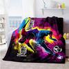 Play Soccer Style Customize Your Name Blanket Throw Customizable Blanket Soft & Cozy Perfect for Livingroom Picnics Bed Sofa Four Seasons Multipurpose