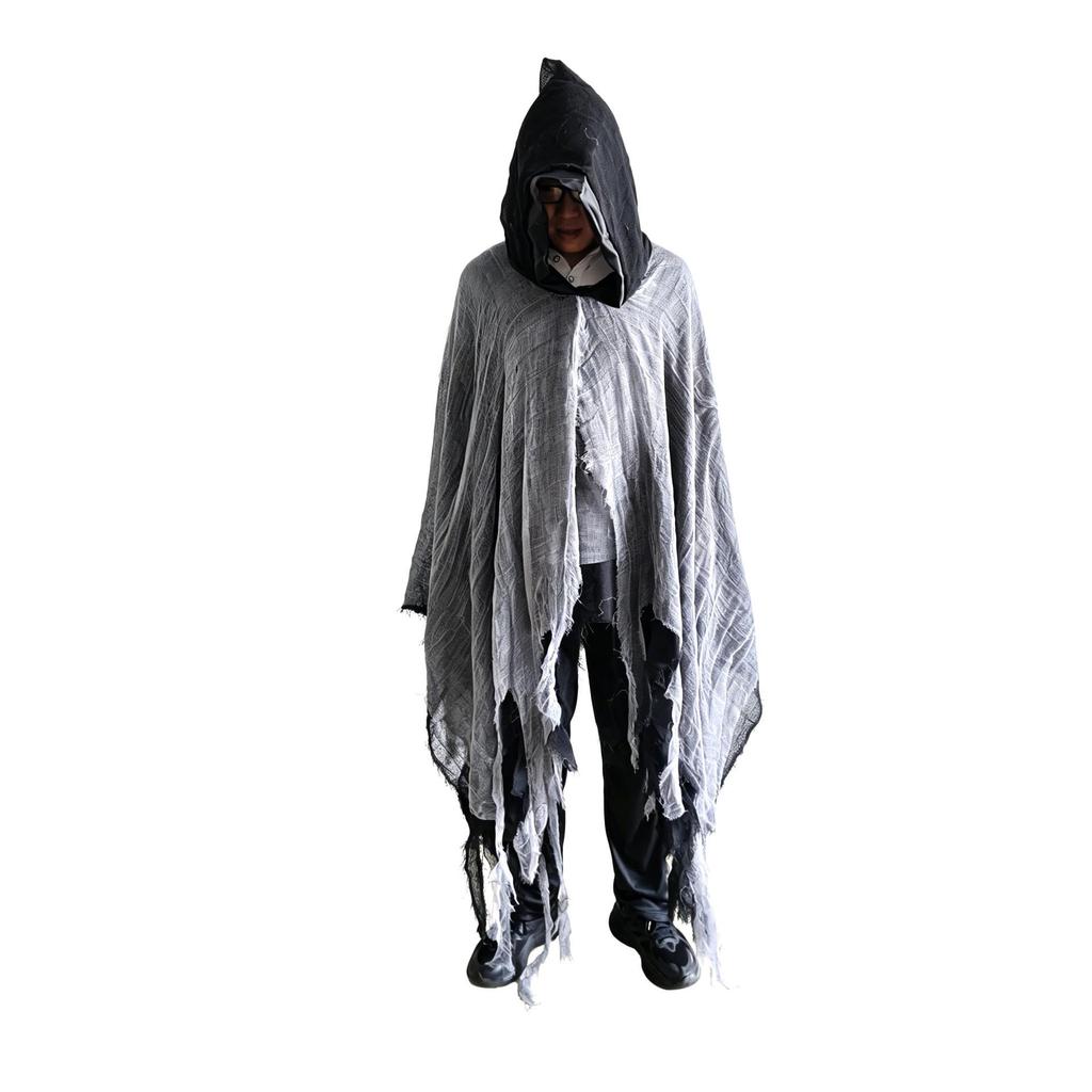 Halloween Skeleton Cape & Mask: Escape Room Ghost Zombie Costume Props