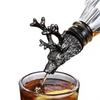 Stag Head Wine Pourer, Zinc Alloy Deer Head Liquor Bottle Pour Spout, Decorative Wine Bottle Stopper Pourer for Red Wine Whiskey Brandy Bar Home Party