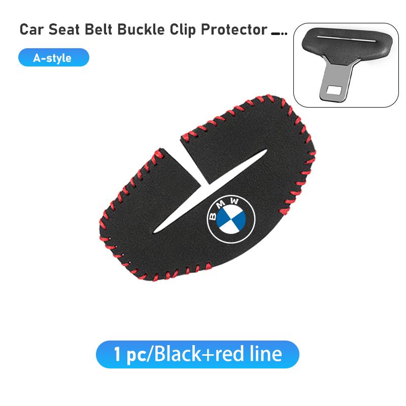Suede Car Seat Belt Buckle Clip Protector Interior Accessories For BMW E87 E70 E91 E30 G20 E92 E93 E60 E46 E90 G30 E53 X1 FV9