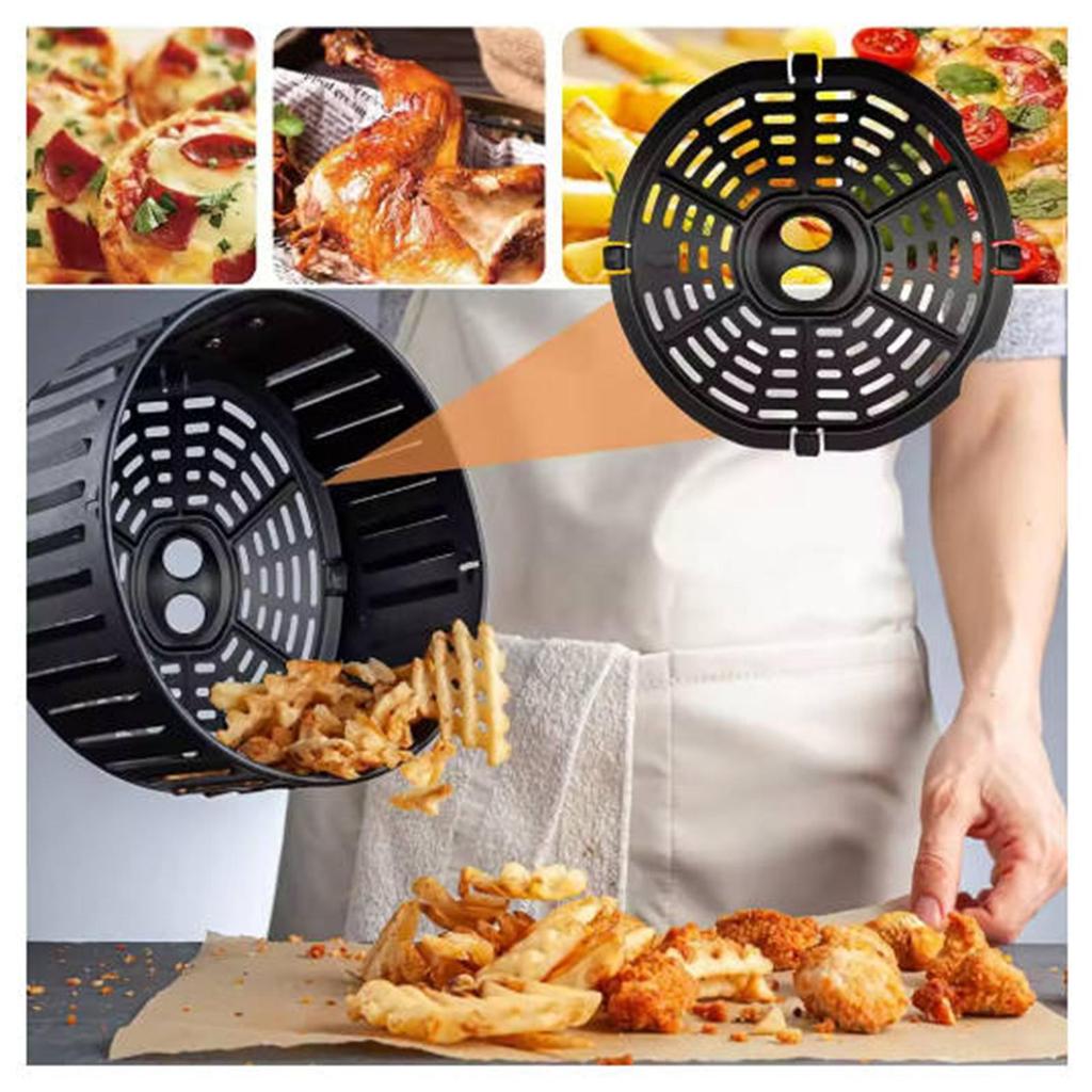 Fryer Grill Pan Grate Insert Cooking Convenient Crisper Plate, Rack for Vegetable, Steak