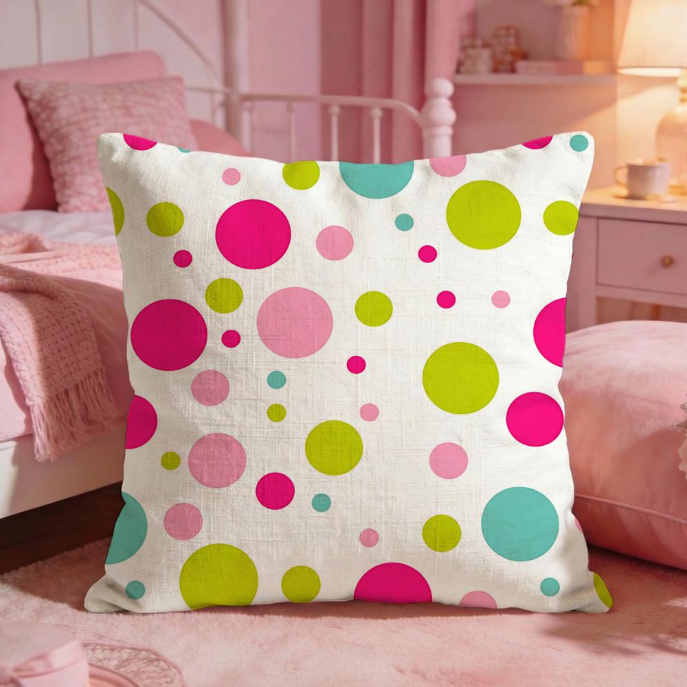 Patternpolka dotS Cushion Cover Premium Comfort Reversible Pillow Cove Two in One Design for Any Room Car Interior