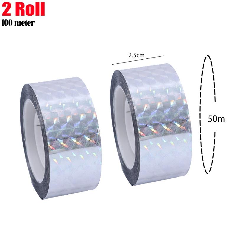 Bird Scare Laser Tape Repellents Double Sided Pigeons Birds Away Reflective Ribbon Deterrent Tapes for Outdoor Garden Orchard
