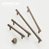 Dooroom Antique Brass Knurling Furniture Handles Long Round Modern Pulls Cupboard Wardrobe Dresser Shoe Box Drawer Cabinet Knobs