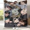 HD Stray Kids Kpop Star Flannel Blanket,Ultra Soft Warm Plush Throw for Home Bedroom Bed Sofa Cover Camping Picnic Gift