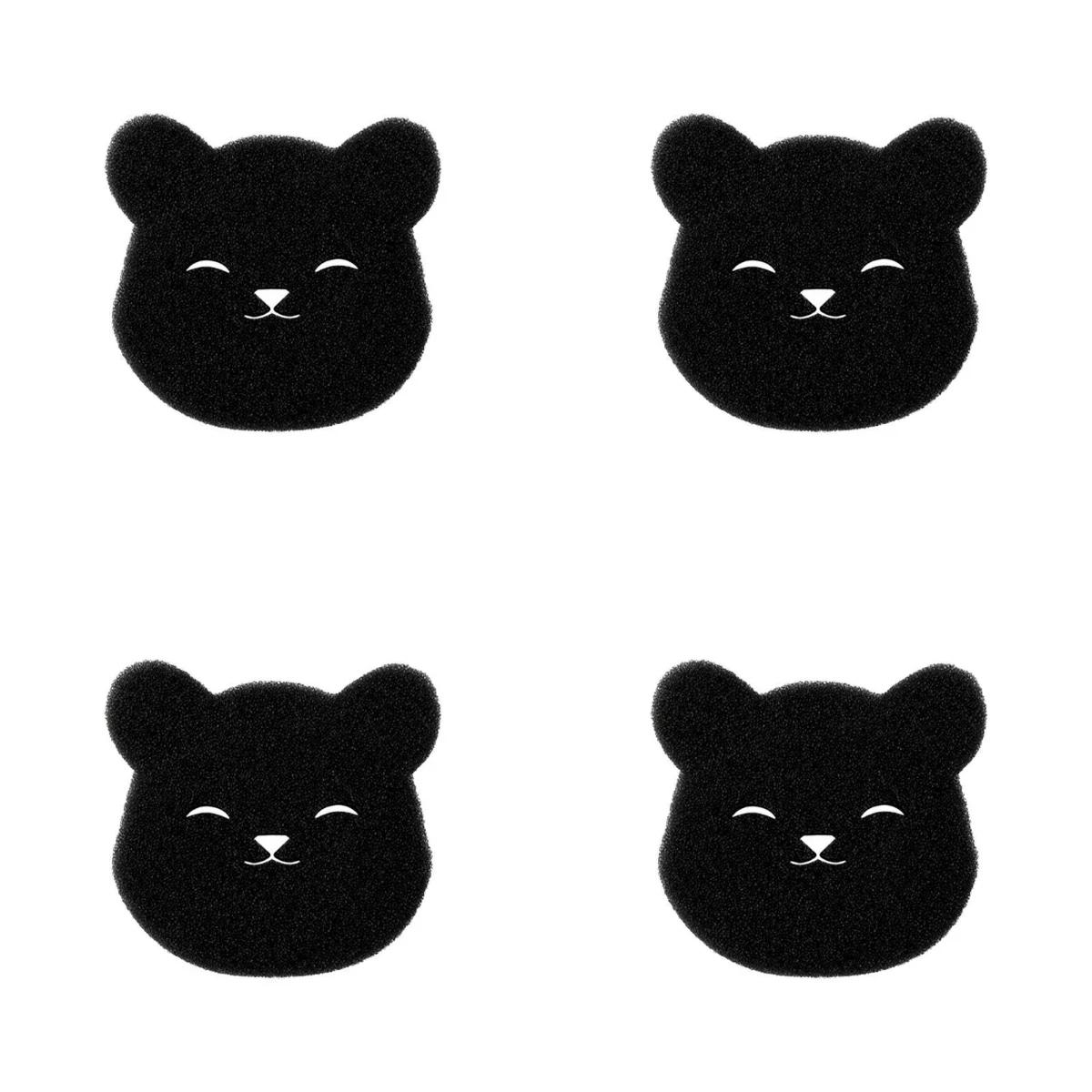 

Pet Hair Remover Laundry Ball Dog Cat Hair Catcher Washer Lint Fur Remover Reusable Clothes Cleaning Sponge Wet Dry Dual Purpose 4pc чёрный