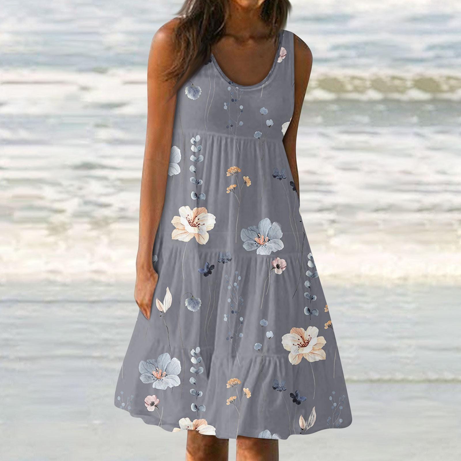 Женские платья-жилеты Лето-весна Плиссированные богемные платья Симпатичные струящиеся — фото 9