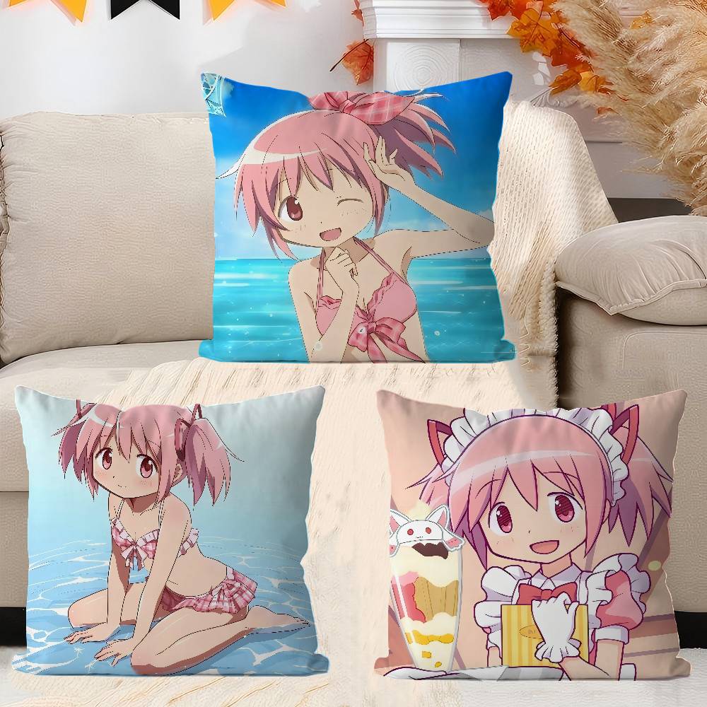 Puella Magi Madoka Magica Cushion Cover Pillow Cover Decor Pillowcase Printed Cushion Case For Couch