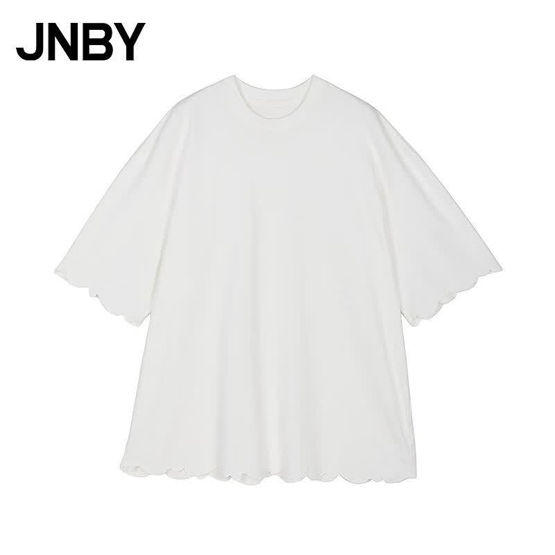 JNBY 2026 Autumn Cotton Round Neck Short Sleeve T-shirt S